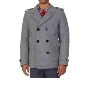 Nautica Pea Coat Gray XL Extra Large Jacket Mind Condition Never Been Worn Grey